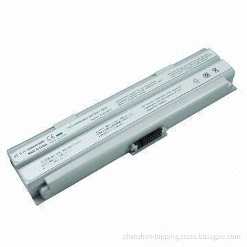 11.1V 4,400mAh Laptop Battery, Replacement for Sony BP2T, with 6 Cells